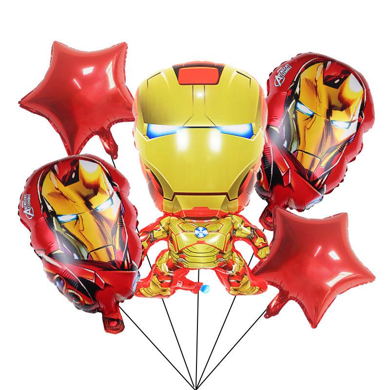 Marvel Avengers Series Game Iron Man Spider-Man Aluminum Film Balloon Suit Party Decoration