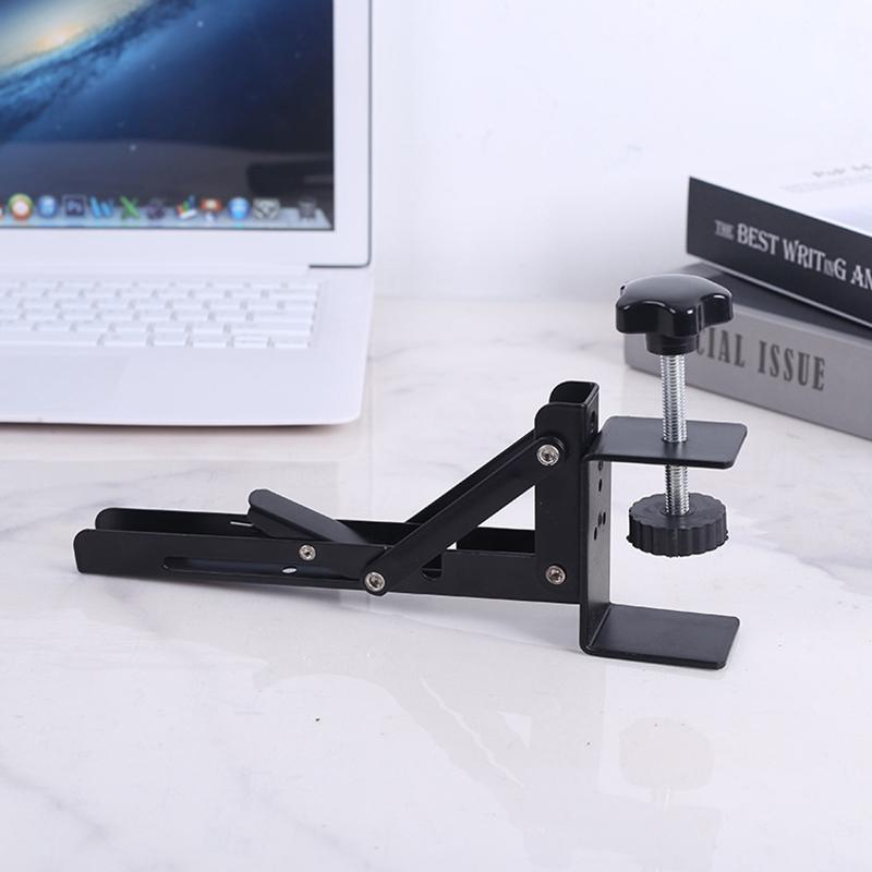 1 Pair Punching-Free Desktop Extending Boards Holder Foldable Keyboards Extension Bracket Office Computer Working Tablet Laptop