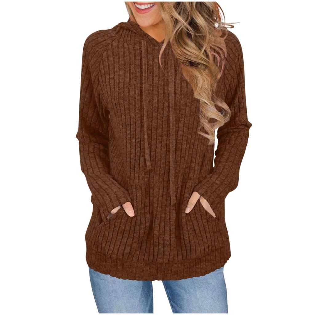 Women's Fashion Oversized Hooded Sweatshirt With Long Sleeves In Solid Colour