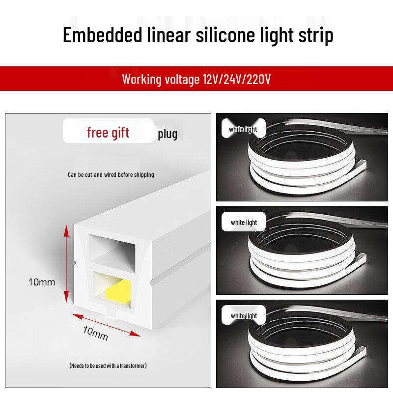 

24V Waterproof Flexible LED Silicone Light Strip for Outdoor Use Neutral light 4000K