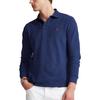 Polo Ralph Lauren Solid Color Logo Embroidered Slim Fit Long Sleeve Polo Shirt Men tops Navy-Blue MNPOKNI16820857-410
