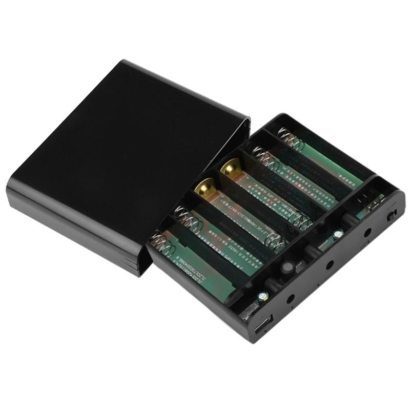 Rechargeable UPS Power Box 6x18650 Battery Holder Case with Overcharge Protections Easy Assembly for Outdoor Devices