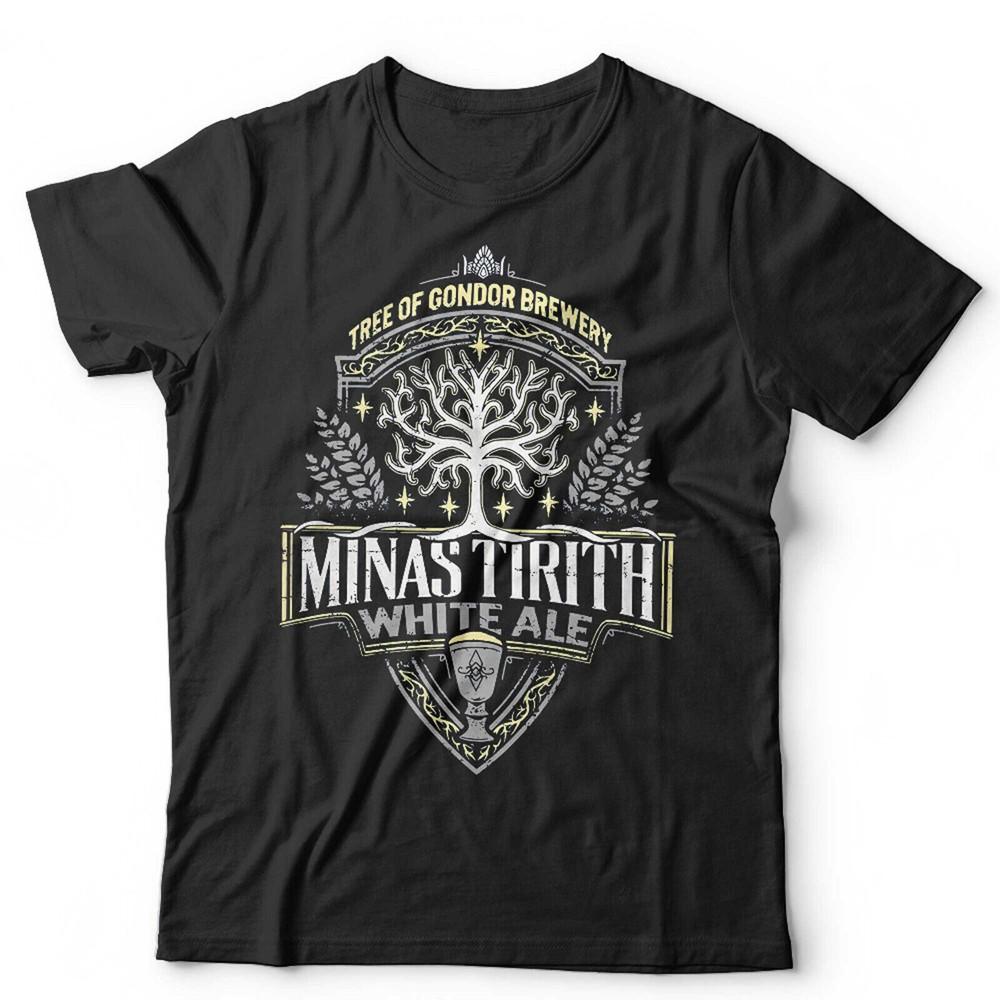 

Minas Tirith White Ale TShirt Unisex Funny Parody Film Beer LOTR Retro Vintage L