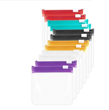 12 Clear Bags Portable for Travel Storage
