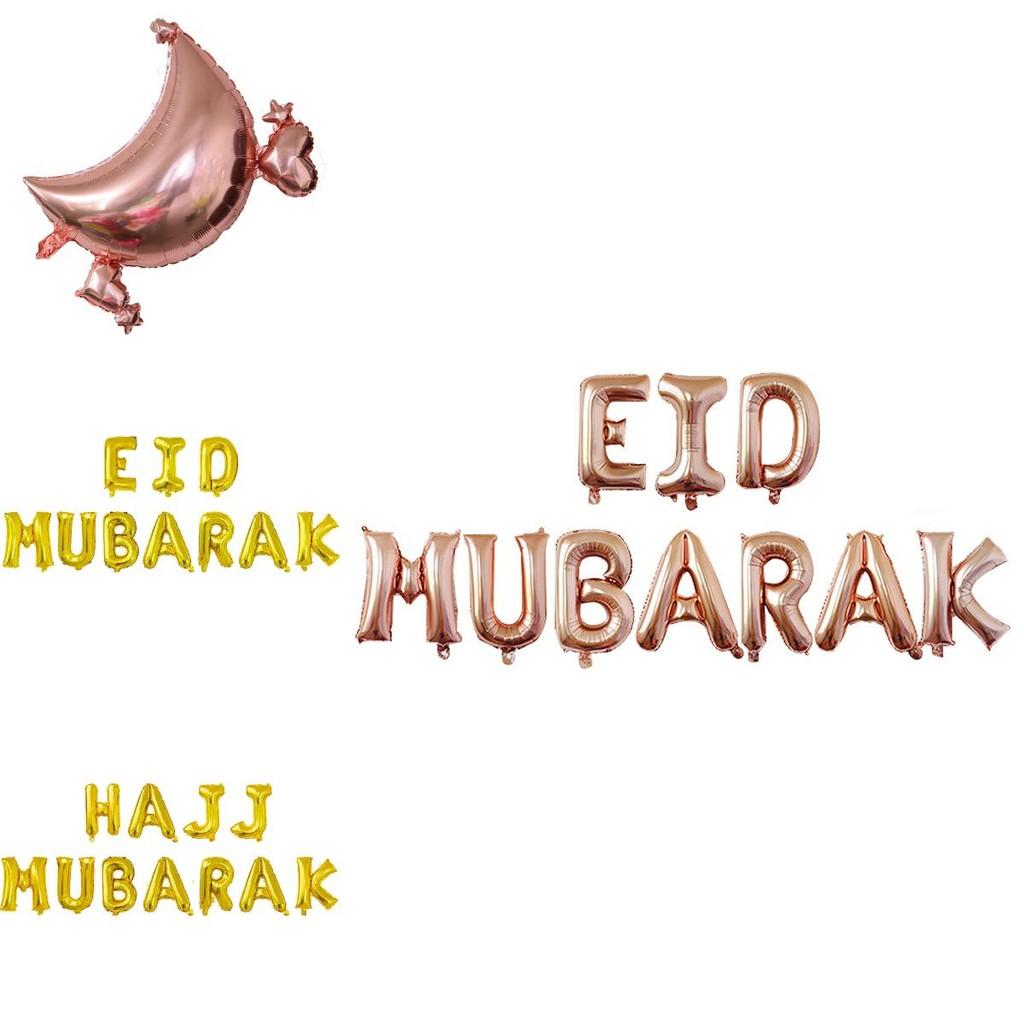 Langlebige Mond-Stern-Partydeko mit Ballonbanner für Eid und Ramadan