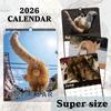 1pc Funny Cat Butt Wall Calendar - Pet Cat Theme, 12 Different Designs, Suitable As a Gift for Birthdays, Christmas and New Year