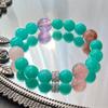 High Quality Natural Tianhe Stone Amethyst Powder Crystal Black Gold Super Strawberry Crystal Bracelet Bracelet.