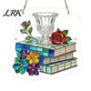 Healing Light Shadow Decor Suncatcher Puzzle Pendant, Durable Acrylic Window Hanging, with 3D Wavy Book Style Hanging Pattern, Stained Glass
