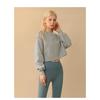 Cropped Fleece Long Sleeve Workout Yoga Sweatshirt For Women