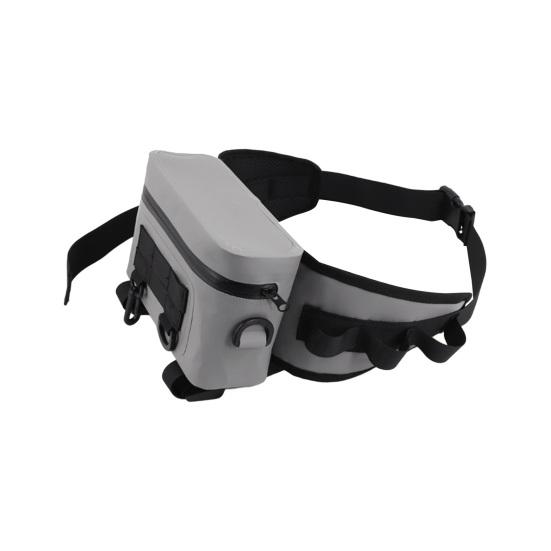 Waterproof Fishing Waist Bag with Rod Holder Adjustable Strap Portable Outdoor Fishing Accessories Organizer Fanny Pack Chest Sling Pouch