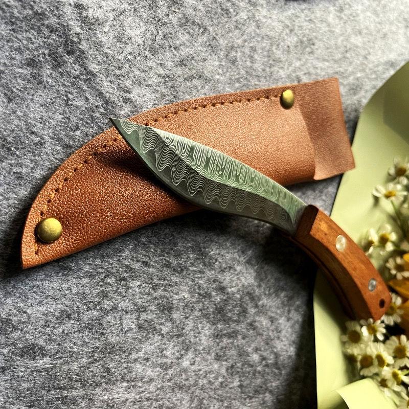 

Монгольский дамасский узор, нож с гравировкой, бытовой нож для фруктов, портативный нож для обвалки, нож для резки стейка, мяса, острый нож 77mm&8.5cm