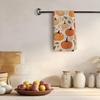 TNUW Vintage Fall Pumpkin Hand Towels, 16x24In, Thanksgiving & Harvest Decor, Botanical Pattern for Farmhouse Kitchen & Bathroom