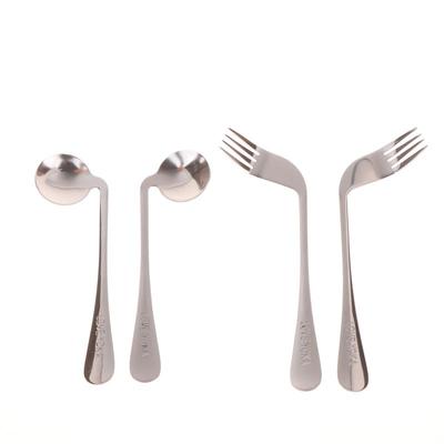 Utensil Curved Spoon Fork Self Feeding Reduce Wrist Pressure Reducer Wrist Pressure Utensil Angled For Elderly Patients