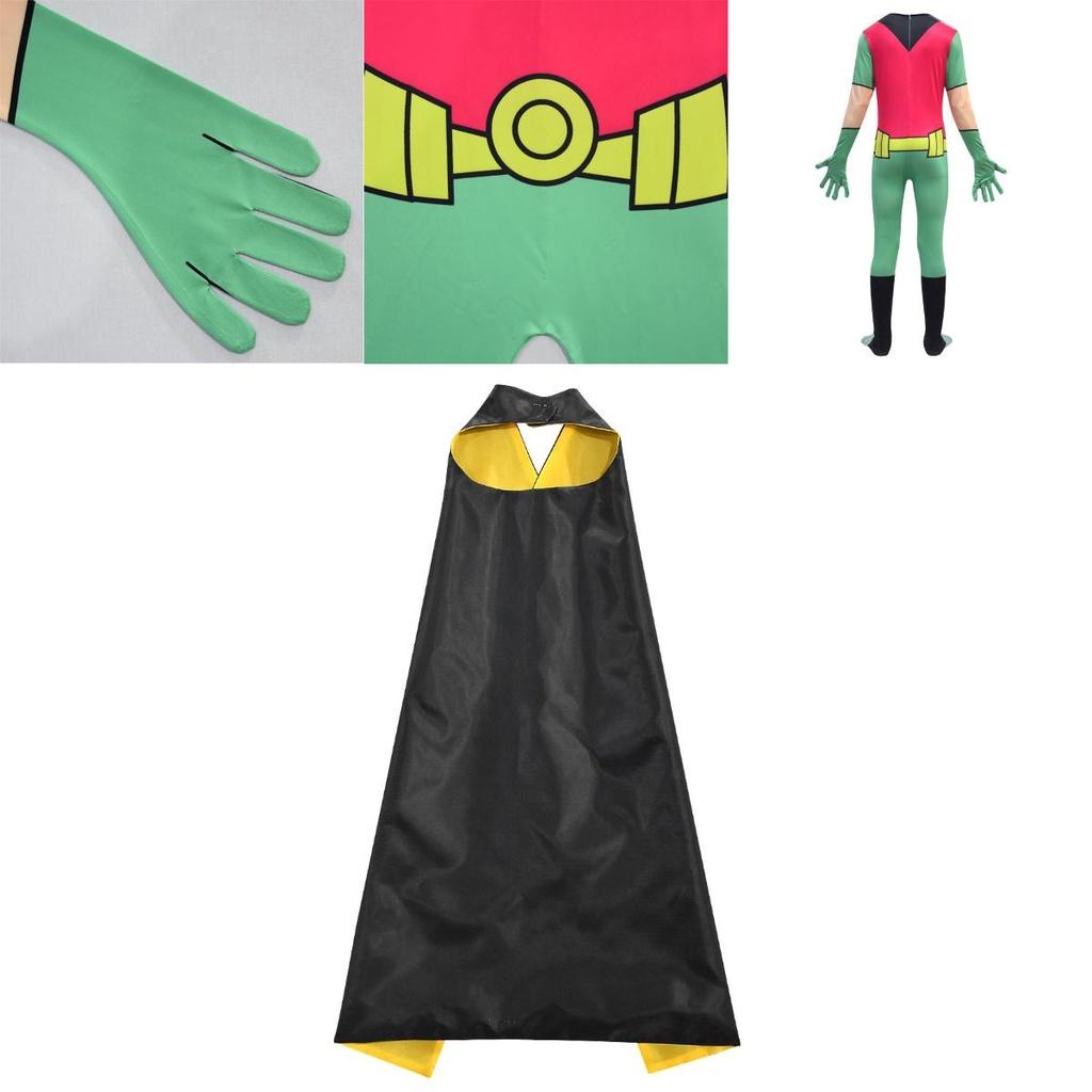 Anime Teen Titan Robin Costume For Boys Perfect Superhero Cosplay Jumpsuit**