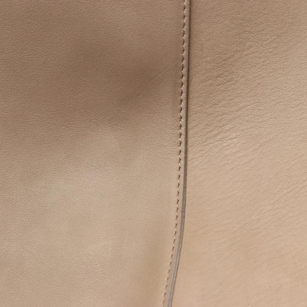 Used CELINE Hippo phantom Tote Bag leather Beige Used Women