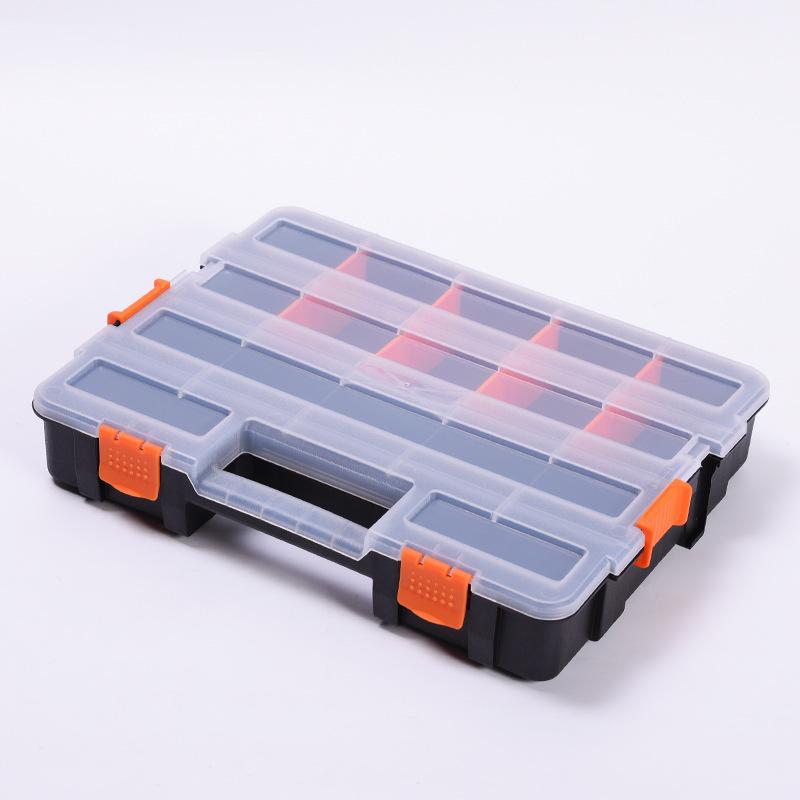 Single/Double Sided Hand-Held Plastic Hardware Tool Accessory Box,Electronic Component Classification Box, Parts Box,Storage Box