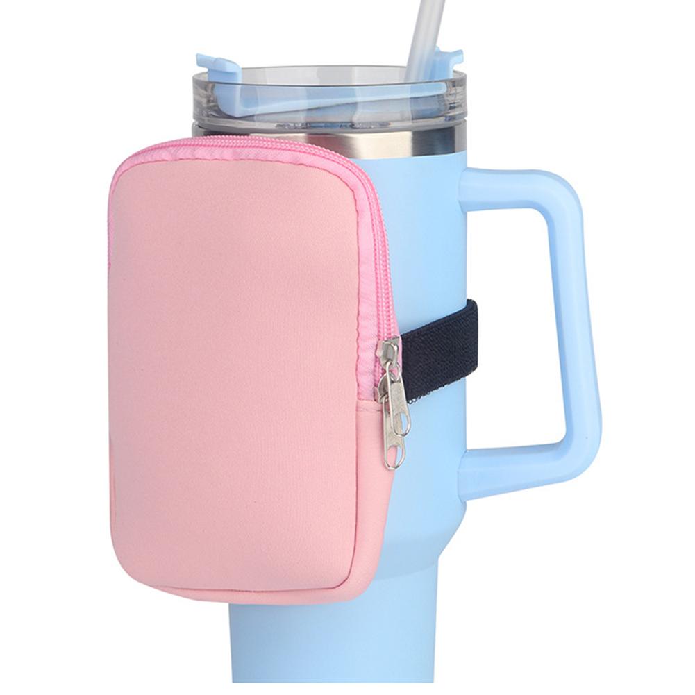 Water Bottle Pouch Diving Fabric Portable Bag Water Bottle Wallet Water Bottle Caddy With Dual Zipper For Phone Keys Card
