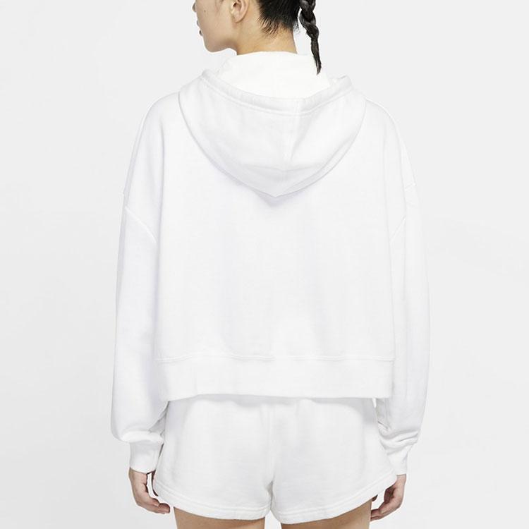 Nike Casual Sport Pullover Hoodie Women Tops White DJ1075-100