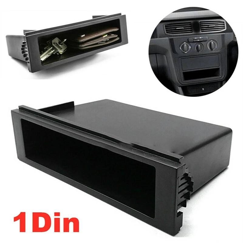 New for Stereo Radio Universal Car Double 1 Din Dash Cup Holder Storage Box Plastic