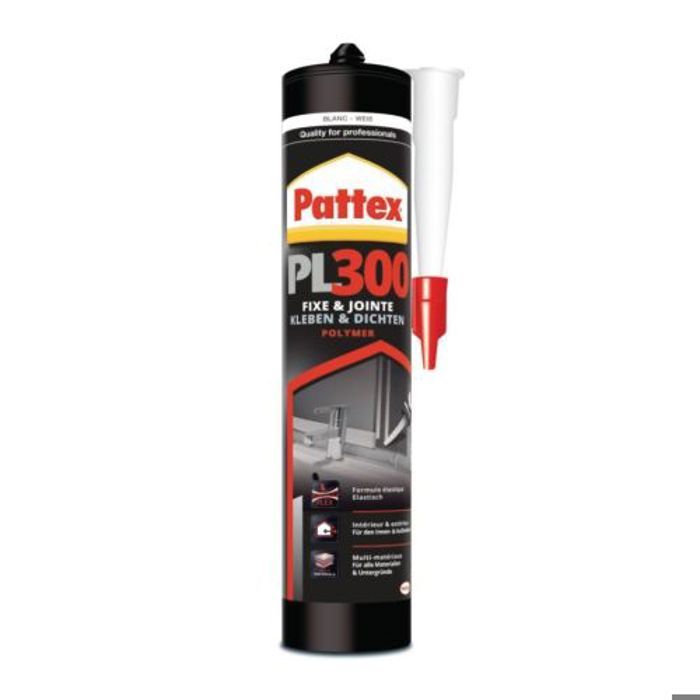 Colle Fixation PL300 Total Fix 410 G Blanc - PATTEX - 1506659
