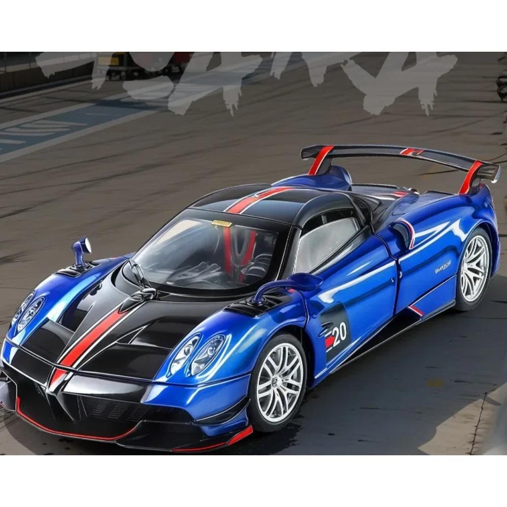 Simulation 1/32 Pagani Huayra BC Alloy Car Model with Light and Sound Collection Miniature Voiture Toy Vehicle Gift Children Boy