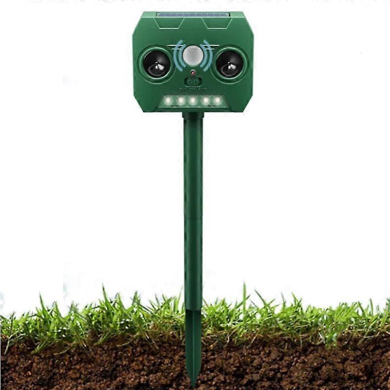 1 Pack Solar Animal Repellent Outdoor Cat Deterrent with Motion Sensor & Flash Light, 2 In 1 Deer Repellent Device for Backyard