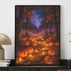 Halloween Diamond Painting Kit Handmade Diy Painting Home Decoration Painting Pumpkin Forest Night Art Craft Set for Wall Decor
