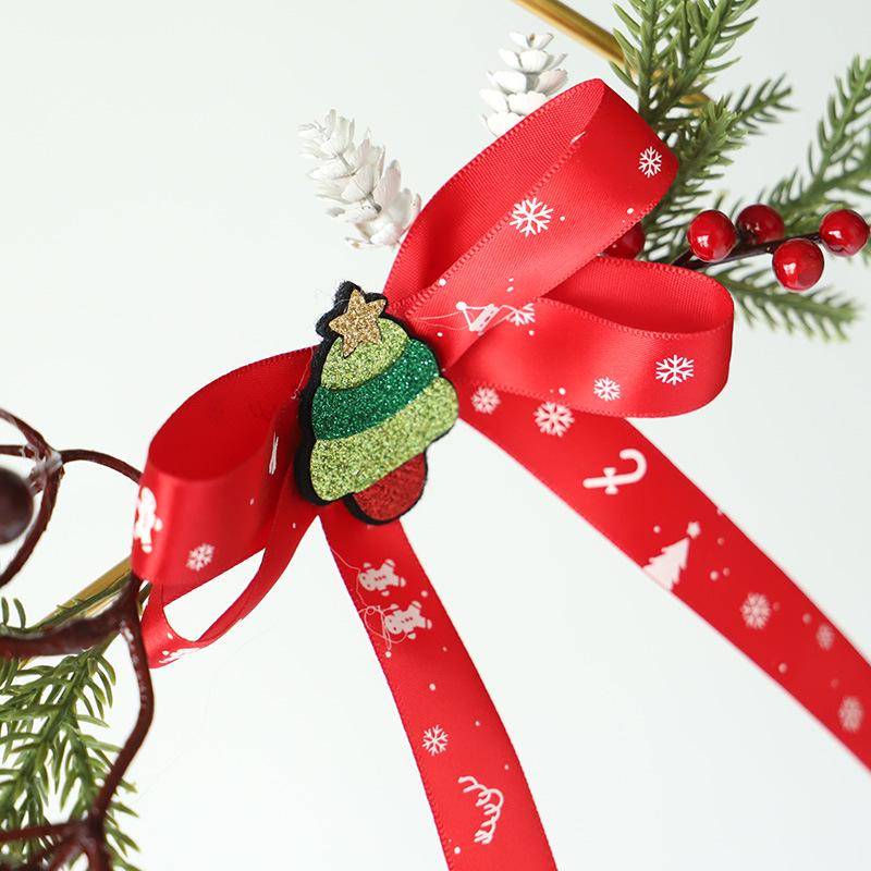Hong Yu Handmade Wrought Iron Christmas Door Hanging Decoration