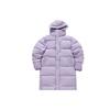 Fila Fusion Solid Color Zipper Hooded Long Down Coat Unisex Outerwear Fantasy-Purple T11U343905F-VT