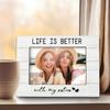 Sister Girls Gifts 4x6 Picture Frame, Best Friend for Sister Female Photo Frame, Long Distance Friendship Gifts, Companionship Wooden Picture Frames