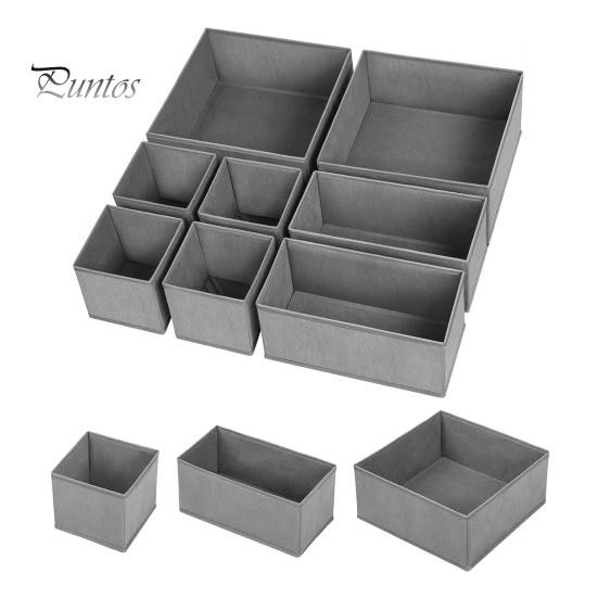 Drawer Organizer Underwear Wardrobe Dividers Storage Boxes Large Capacity Collapsible Clothing Organizers Multiple Compartments Bra Socks Bins Set