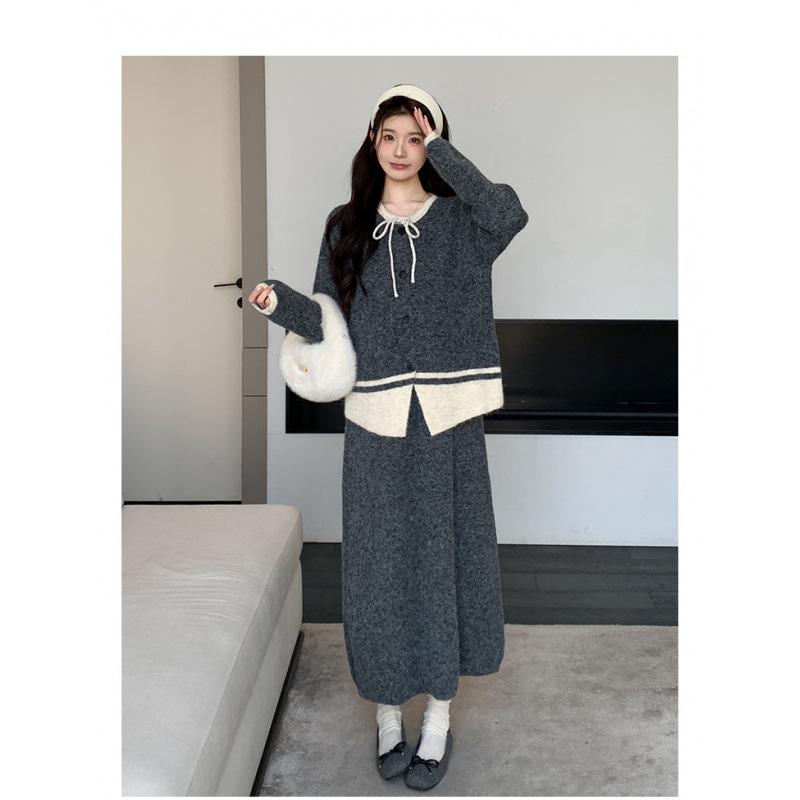 Autumn/Winter Stylish Maternity Korean-Style Two-Piece Sweater Set XL
