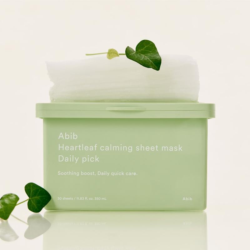 ABIB Heartleaf Calming Sheet Mask Daily Pick 350ml 30EA