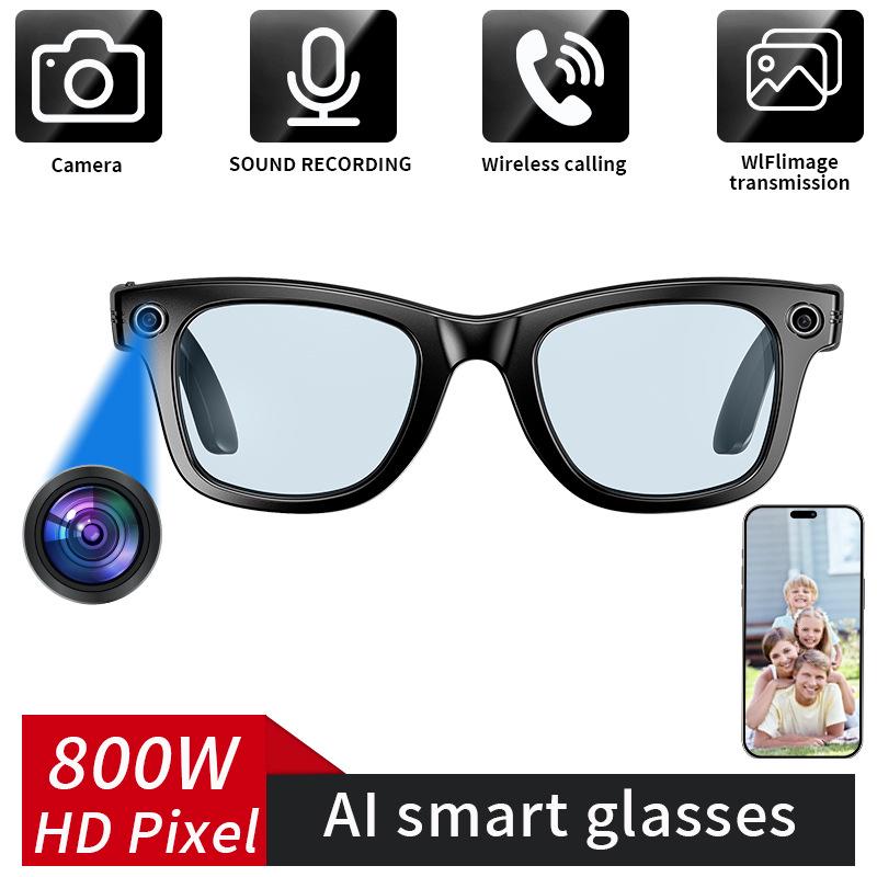Έξυπνα Γυαλιά AI HD 800W με Κάμερα, Μετάφραση, Εγγραφή και Λειτουργίες Αντικραδασμού