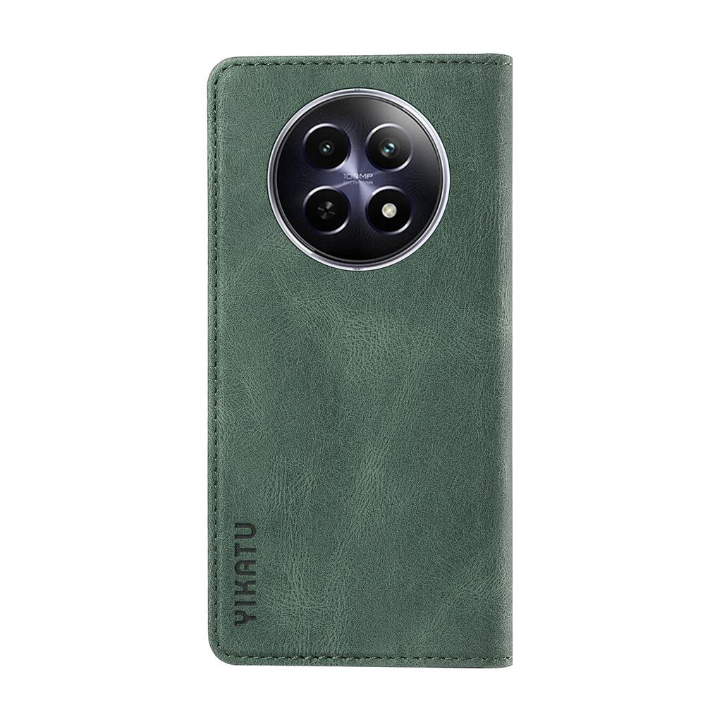 YIKATU YK-004 For Realme 12 5G Case Skin Touch Feeling PU Leather Stand Phone Cover