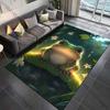 1PC Glowing Frog In Natural Setting Print Carpet Rug for Living Room Bedroom Sofa Doormat Home Decor Non-slip Floor Mat