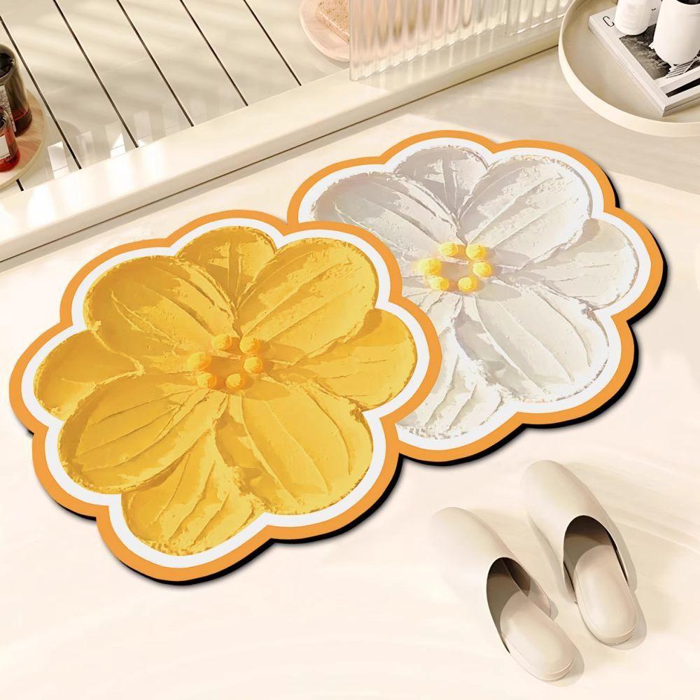 

Small Fresh Diatom Mud Floor Mat, Water-Absorbing Quick-Drying Floor Mat At The Door Of The Toilet, Bathroom Non-Slip And Dirt-Resistant Floor Mat 50*80cm
