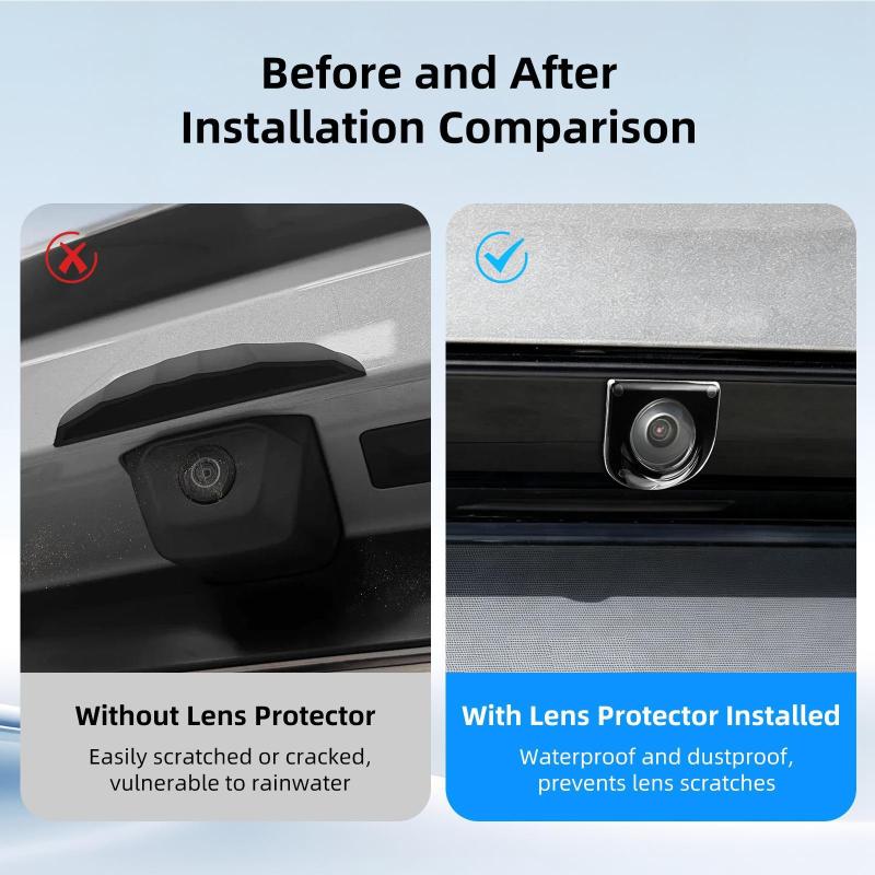 Car Front Rear Camera Lens Protective Cover Scratch Resistant Snap‑On Auto Camera Guard For Model Y/Yl Vehicle Decoration
