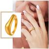 Gold Color Stainless Steel Women Rings,Chic Irregular Metal Finger Bands Jewelry, Minimalist Birthday Party Gift To Her