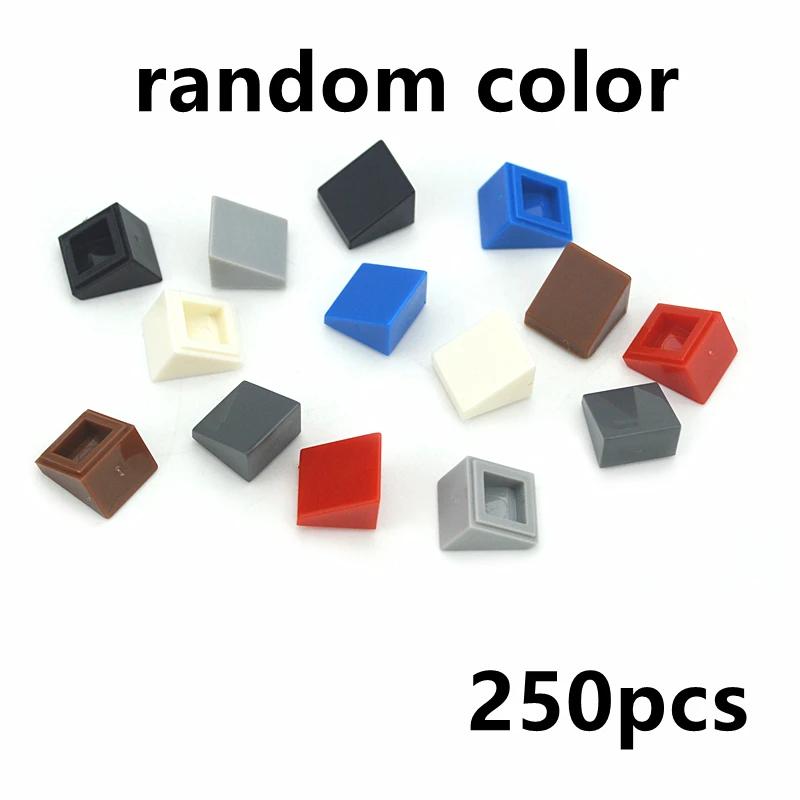 250Pcs Color Building Blocks Figure Smooth Slope Bevel Bricks 54200 1x1 Educational Creative Size Compatible With Toys for Child