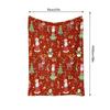 Cozy Christmas Throw Blanket Festive Holiday Decor Reindeer Santa Claus Soft Warm Bedspread Gift Idea Home Decor Holiday Season