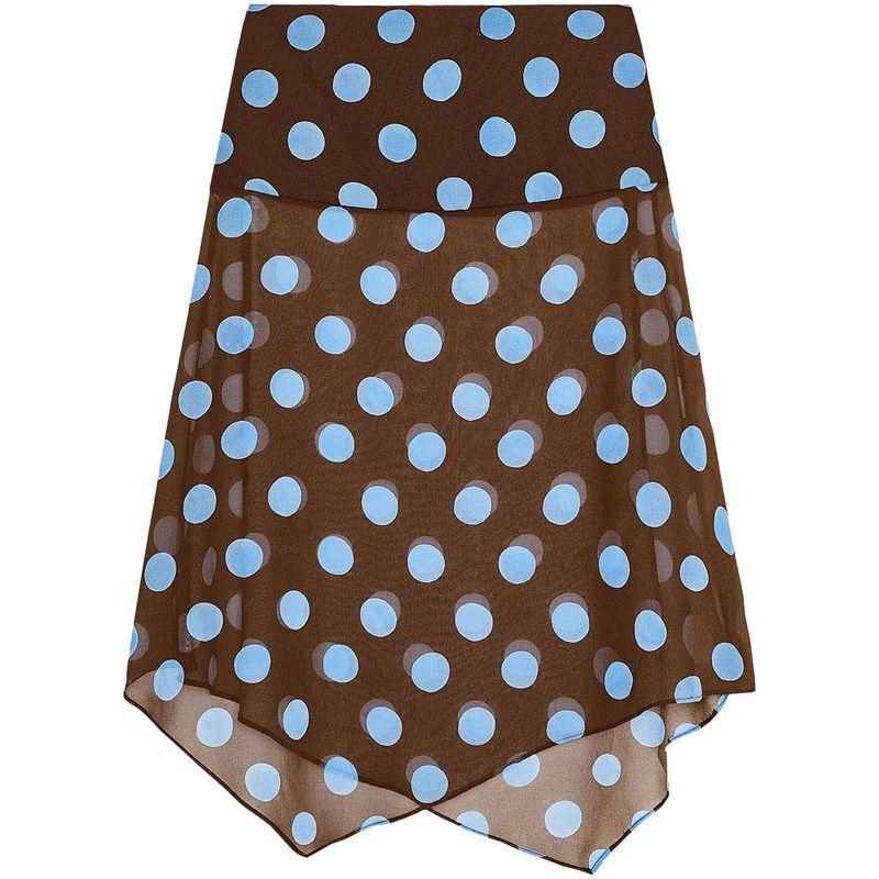 Zaprha2025 New Retro Elegant Polka Dot Asymmetric A Word Skirt Design Sense Niche 6929511
