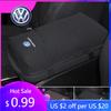 2026 Hot For Volkswagen VW Car Armrest Box Mat Arm Rest Support Cushion Soft Pad For VW GTI Rline Polo Golf Passat CC Tiguan Art
