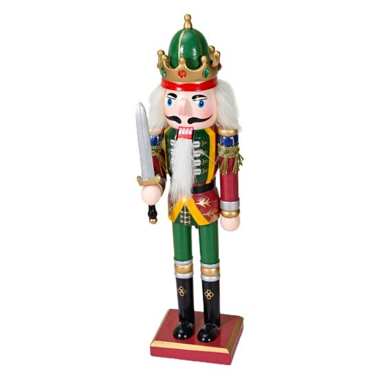 Nussknacker-Ornament, hölzerne Nussknacker-Soldatenfigur, festliche Weihnachtsdekoration für die Heimdekoration