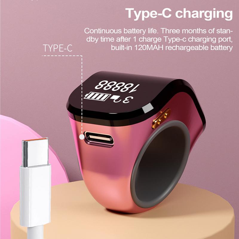 Digital Counter Portable Points Rechargeable Ring Ring Idea Tally Counter Smart Touch Waterproof Finger Counter for Muslims