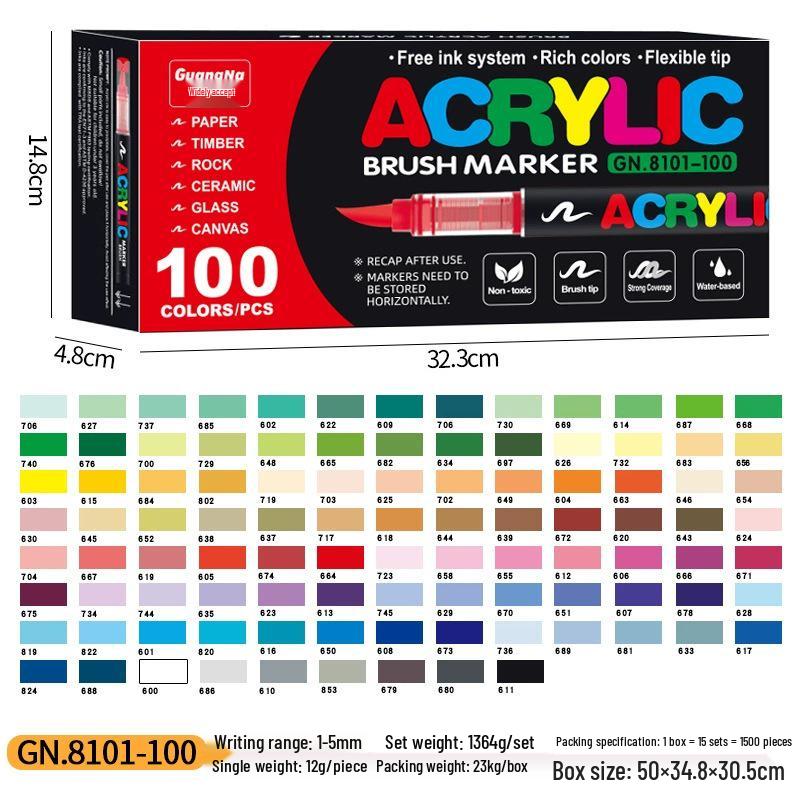8101 Graffiti Acrylic Marker: Stackable, Odorless, Soft Tip for Students