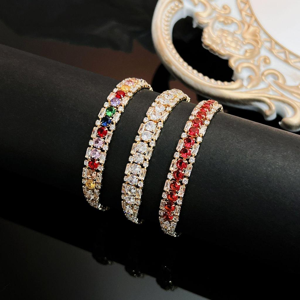 2024 Spring-Summer Women's High-End Zirconia Bracelet: Personalized Design, Versatile Light Luxury Fashion Hand Jewelry