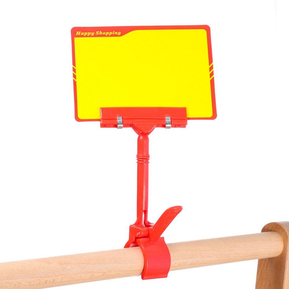 Colorful Price Tag Clip Holder Adjustable Advertising Display Support  School Office