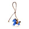 Decorative Leather Keychain Featuring 2026 Wooden Horse Design For Year Handmade Unique Bag Accessory