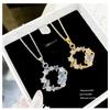 Fashion Women Inlaid Rhinestone Star Planet Titanium Steel Clavicle Necklace